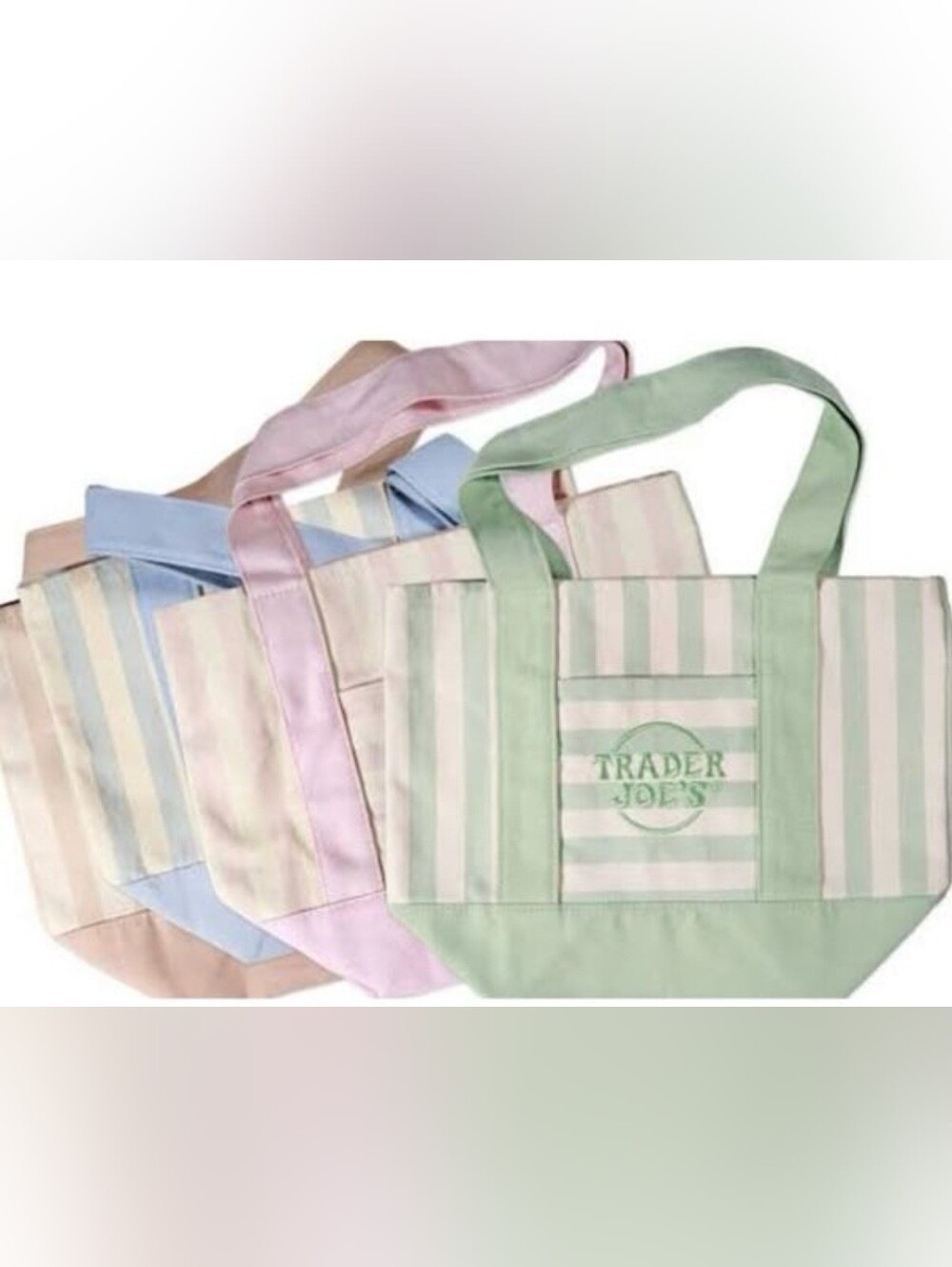 Trader Joe's Mini Totes. Summer 2026 Edition. Pastel Colors. BUNDLE OF 4.